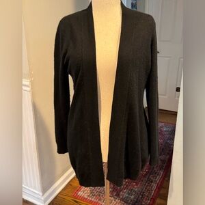 Charter Club cashmere Black Open-Front Women's Cardigan